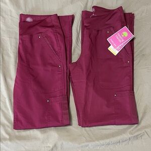 healing hands Wine Cargo Scrub Pants